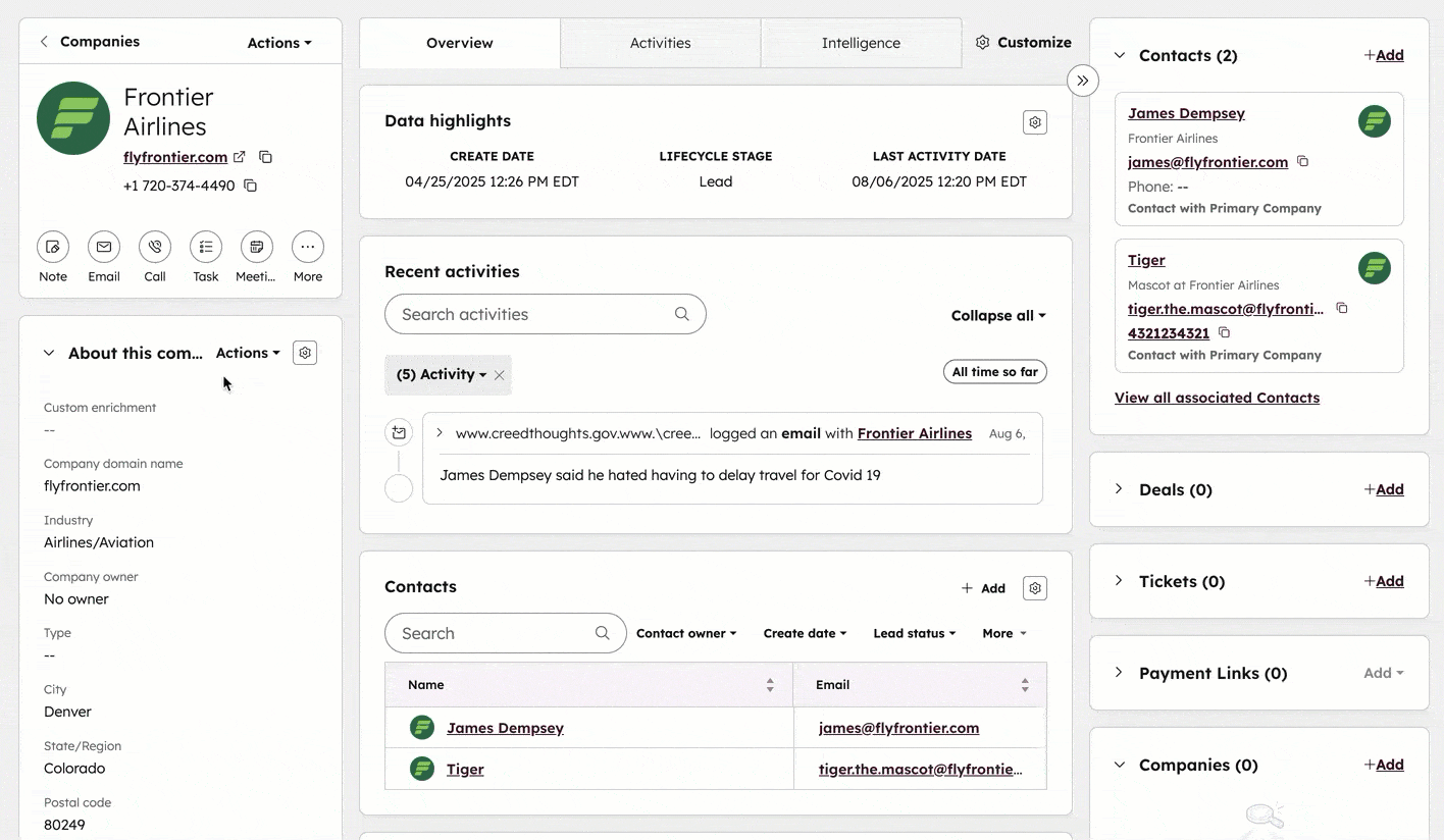 Hubspot Data Enrichment