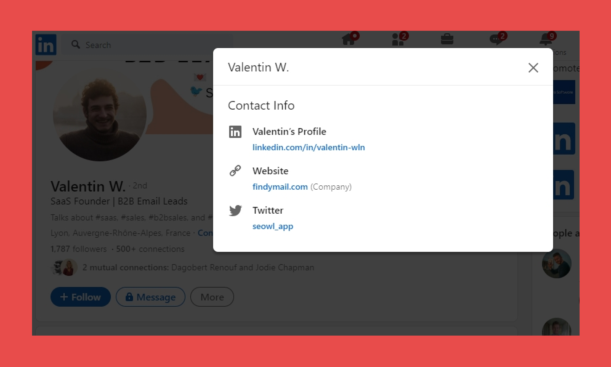 Review Your Lead’s LinkedIn Profile