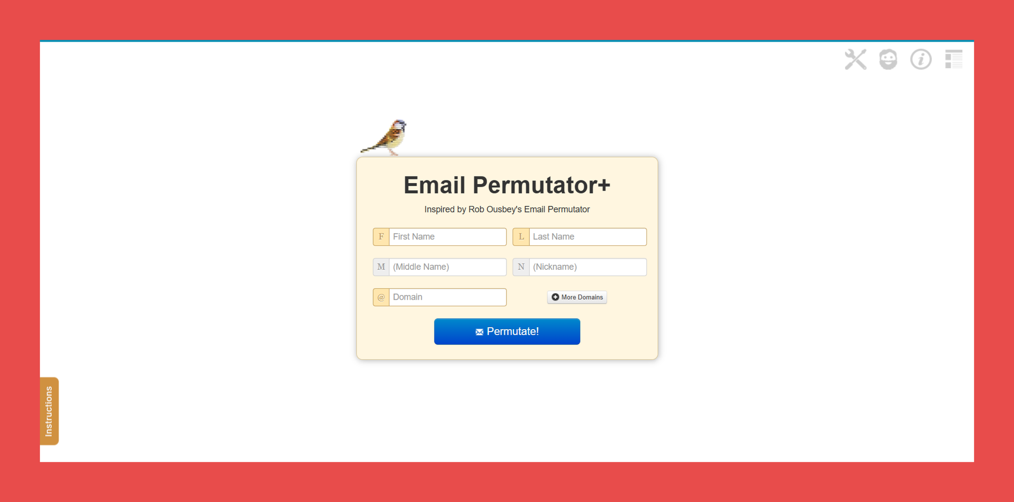 Metric Sparrow’s Email Permutation+