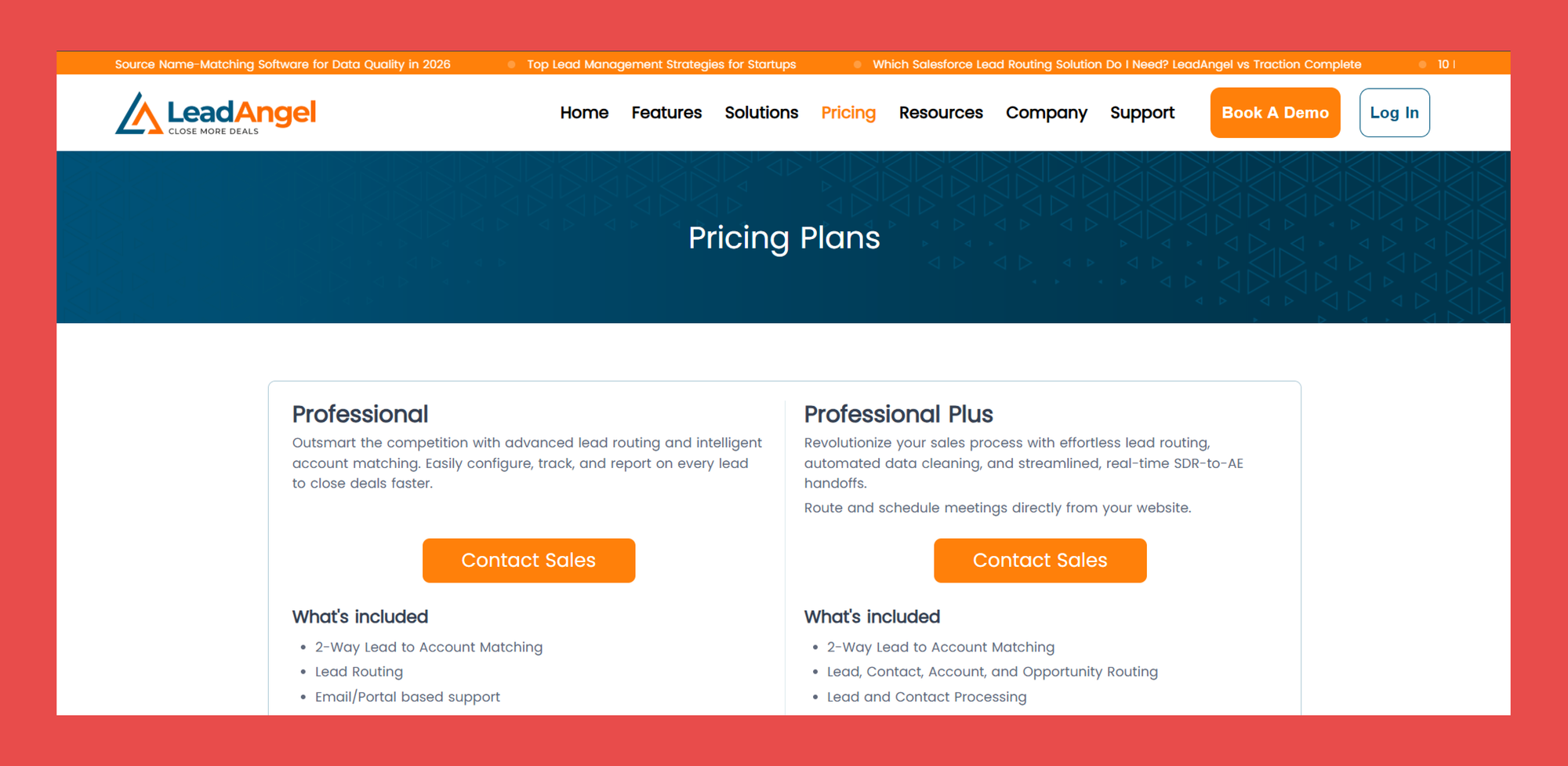 LeadAngel Pricing Plans