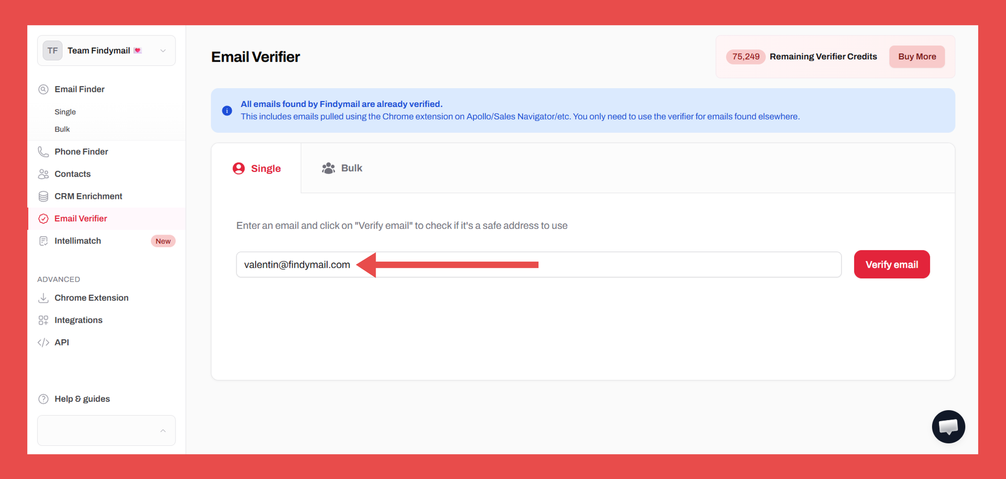 How to Verify An Email Address Without Sending An Email in Findymail