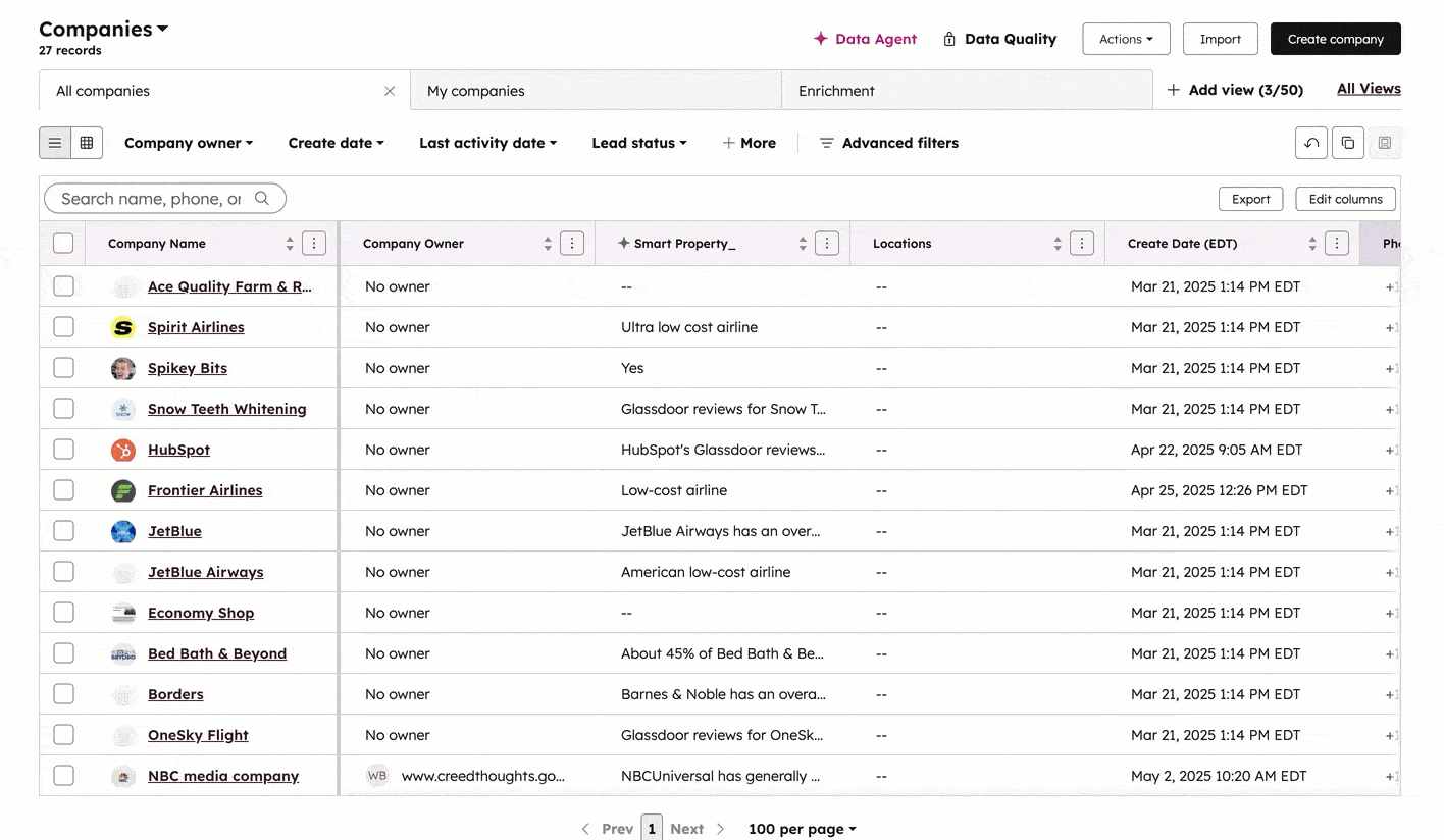 What Data can be Enriched in Hubspot