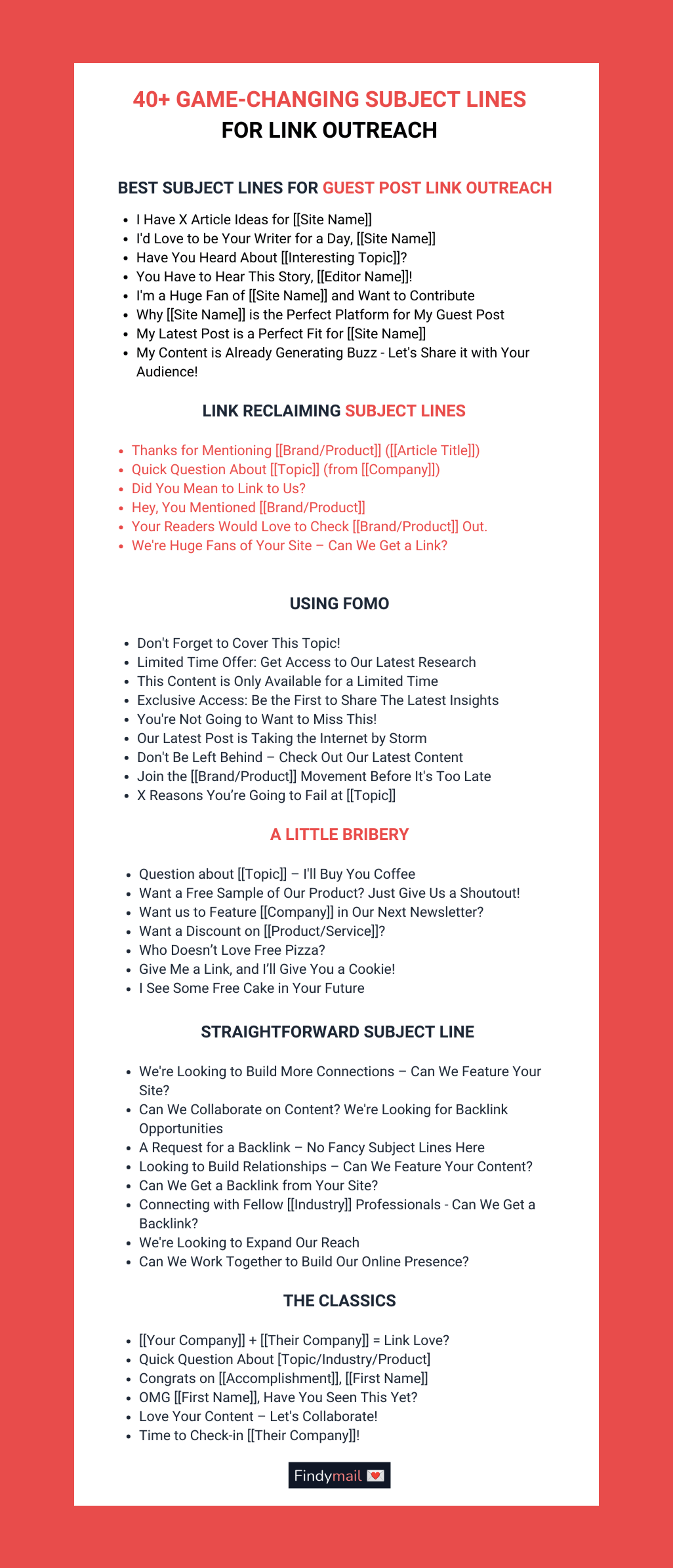 The Best Subject Lines for Guest Post Link Outreach