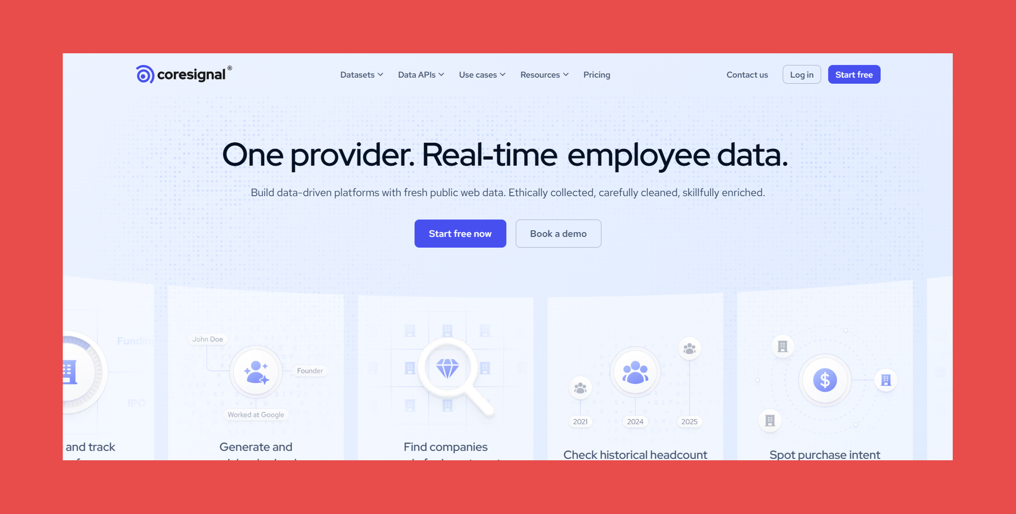 Best for Detailed Employee Data Enrichment: Coresignal
