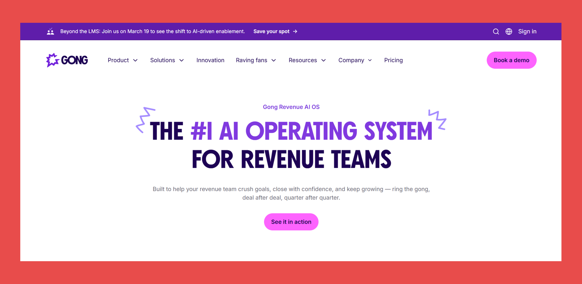 Gong: Best For Empowering Sales Team Training