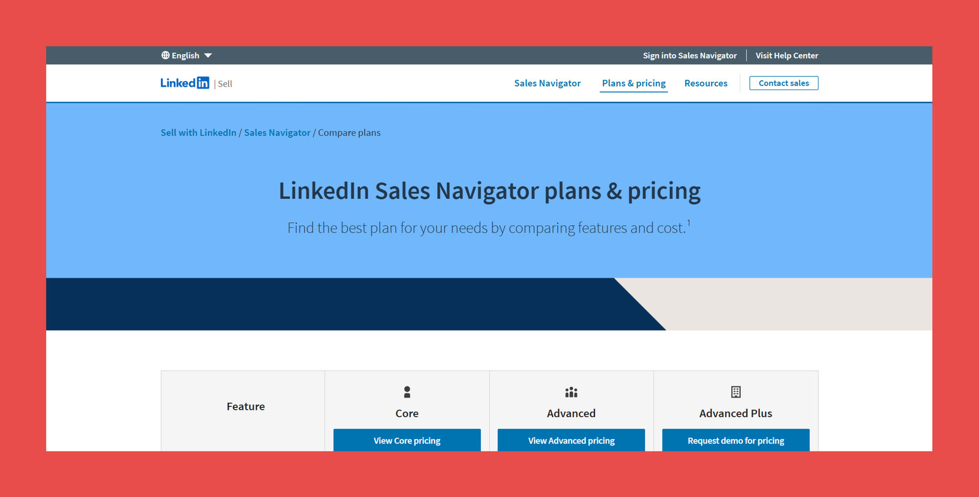 Sales Navigator Pricing