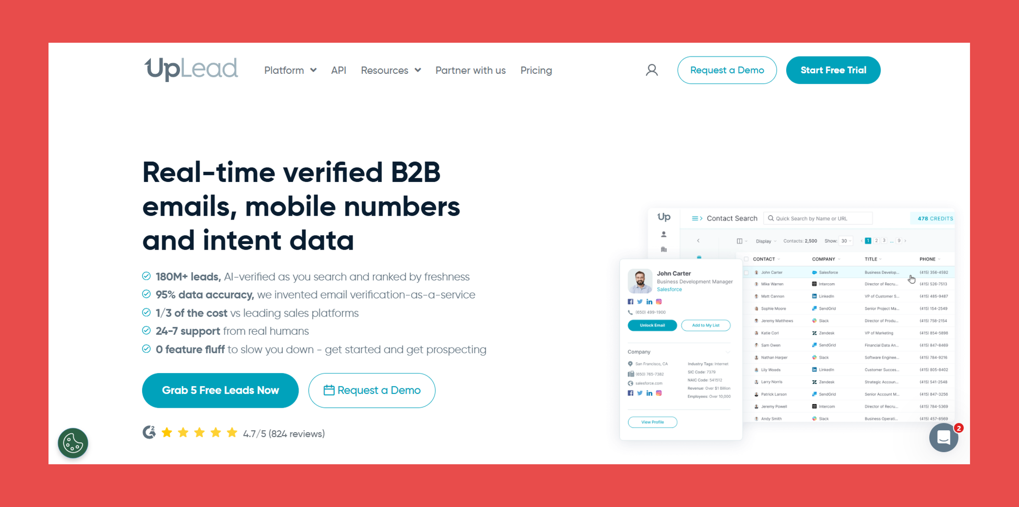 UpLead for B2B Contact Information