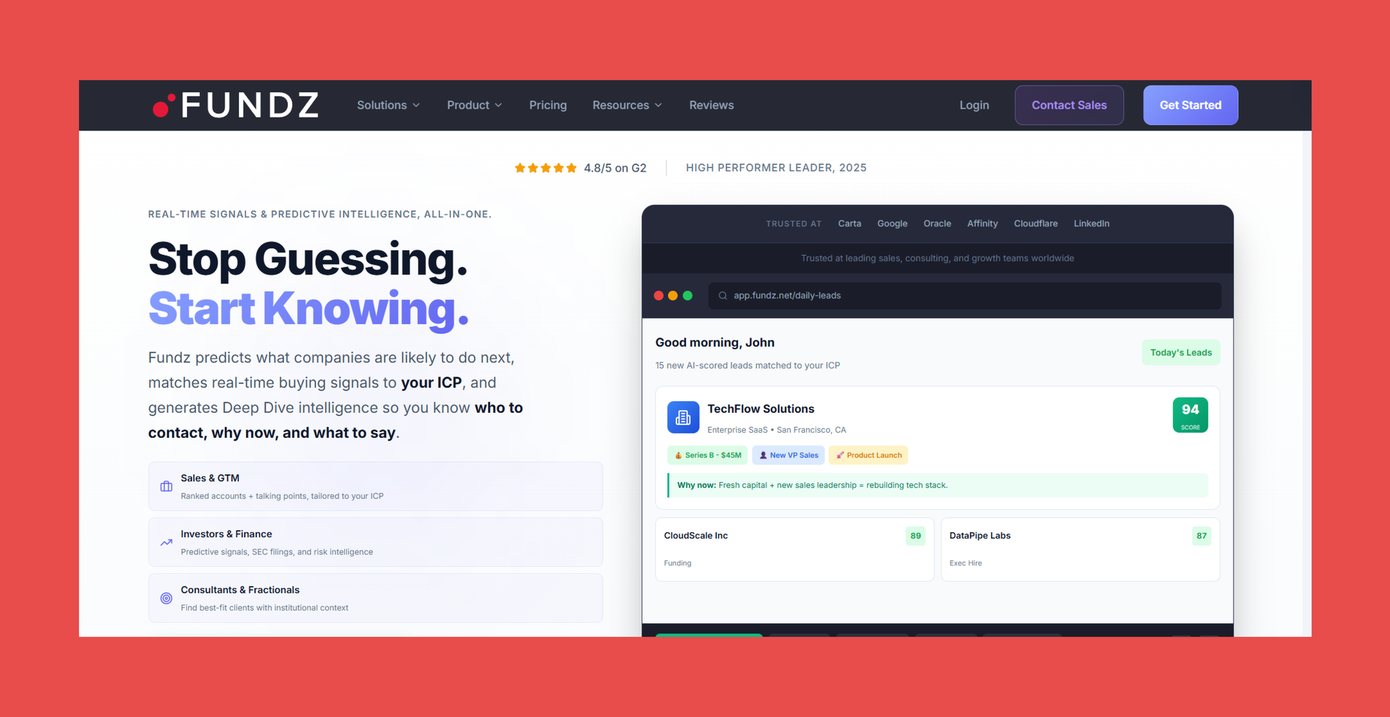 The Best B2B Contact Database for Startups: Fundz