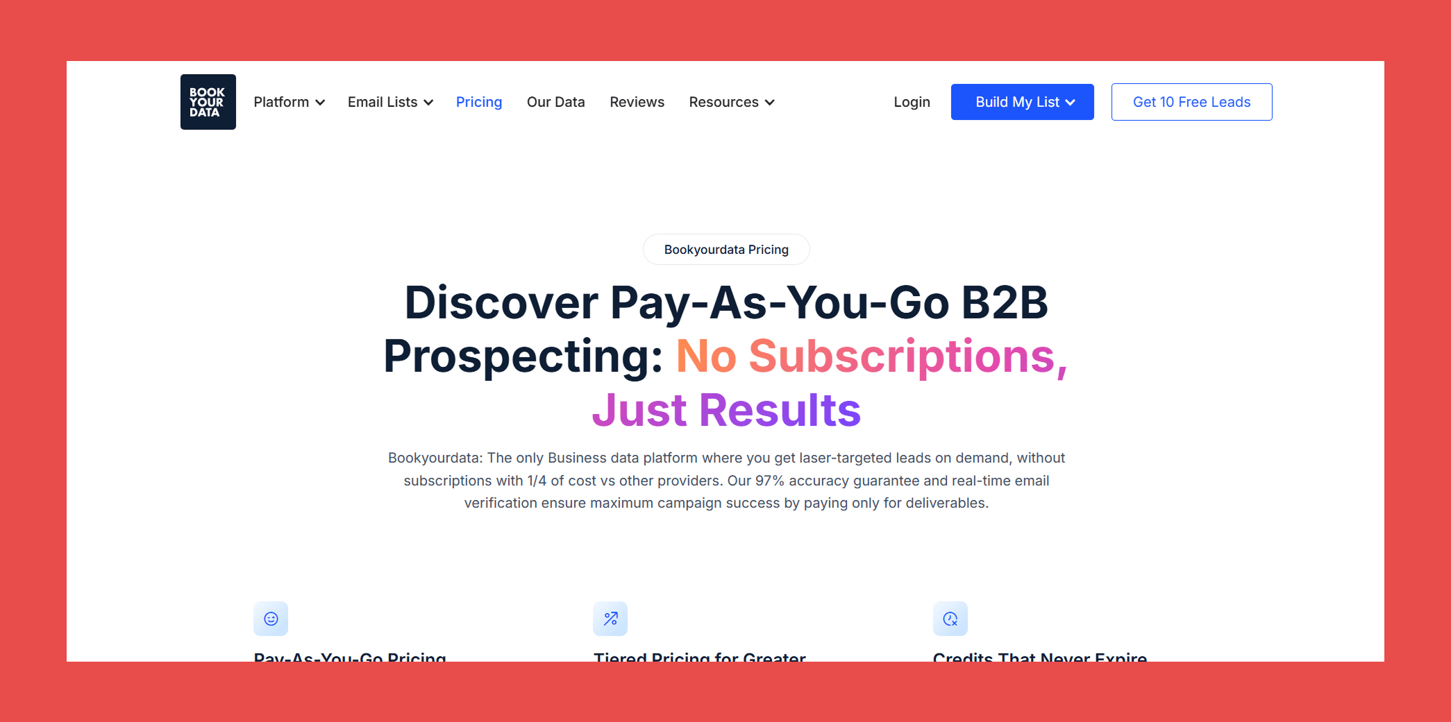 The Best Instant Pay-As-You-Go Database: Bookyourdata