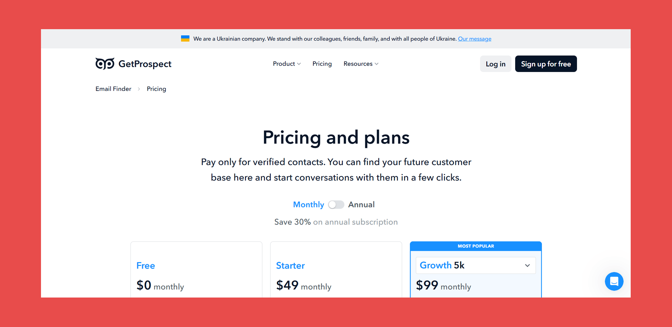 GetProspect Pricing