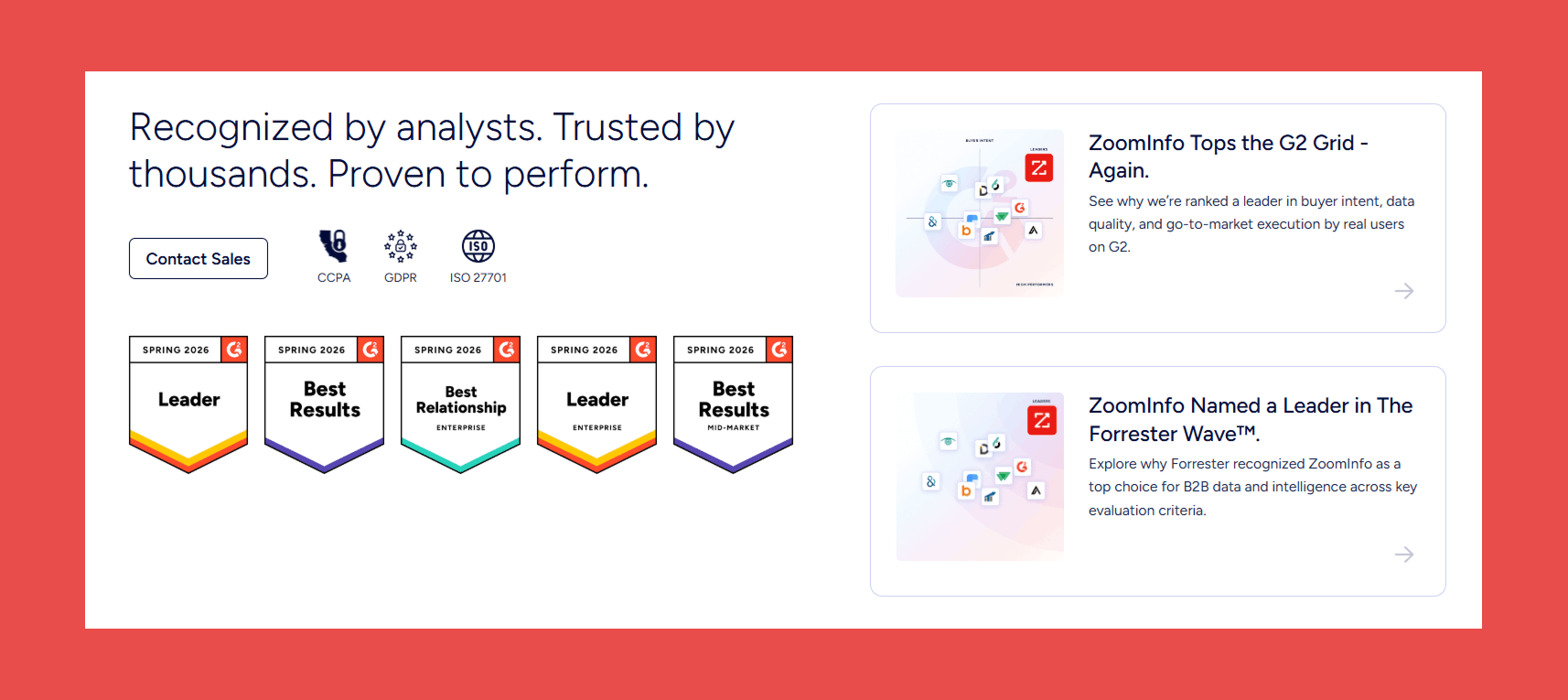 ZoomInfo: Best for Contact Data and Intent in One Platform