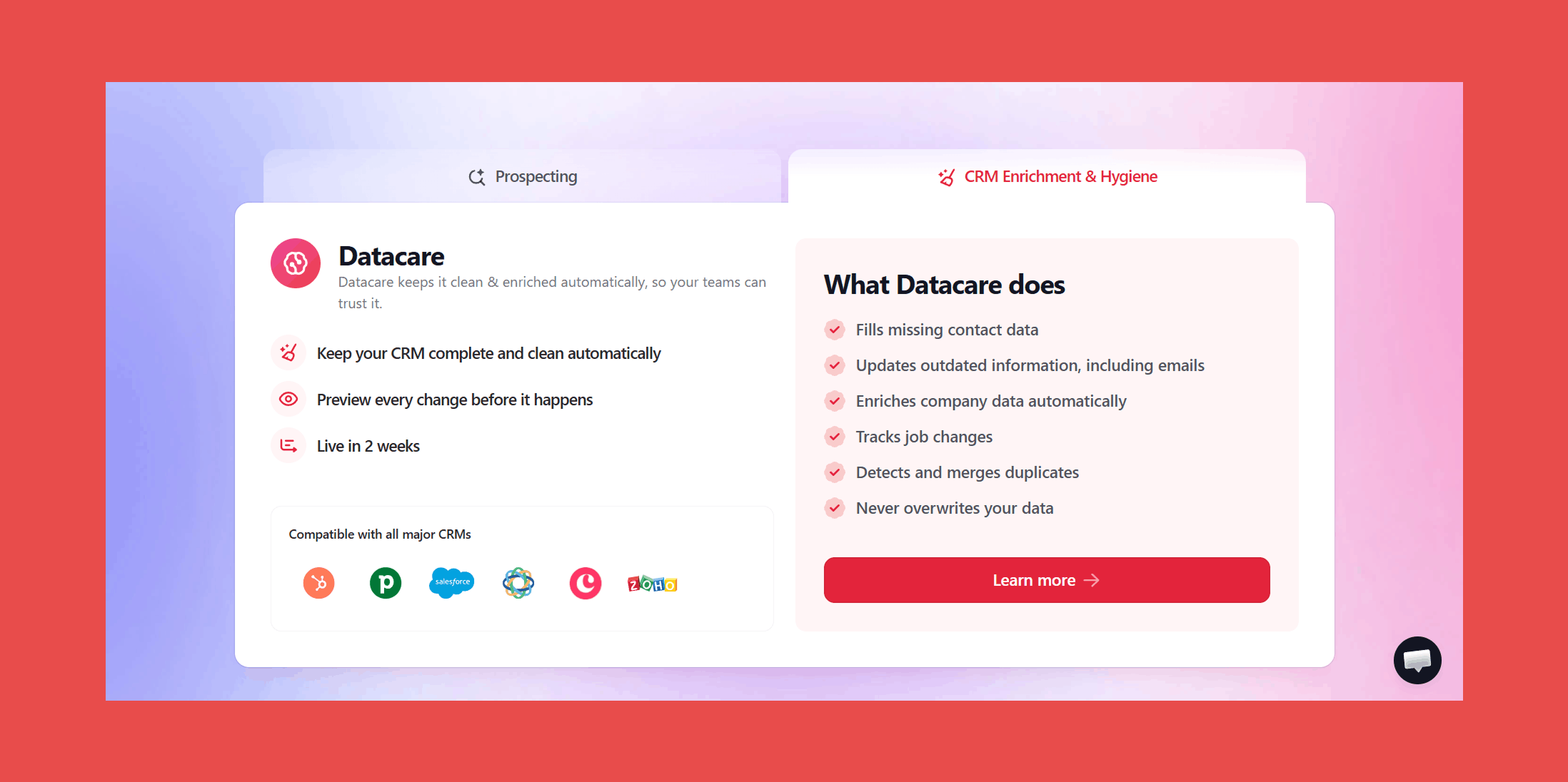 Findymail CRM Datacare Pricing Plans