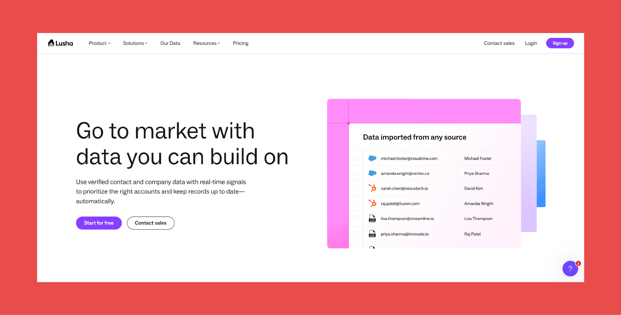 Lusha: Best for Simple contact enrichment
