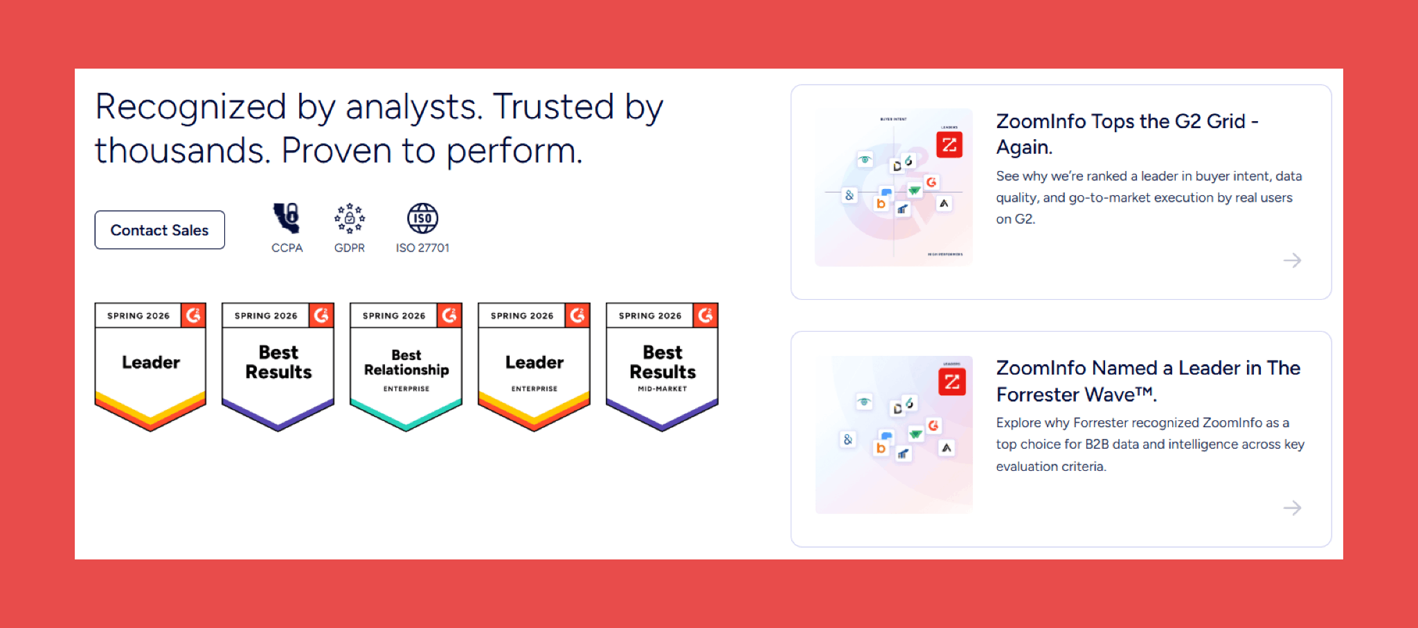 ZoomInfo: Best for Enterprise data intelligence