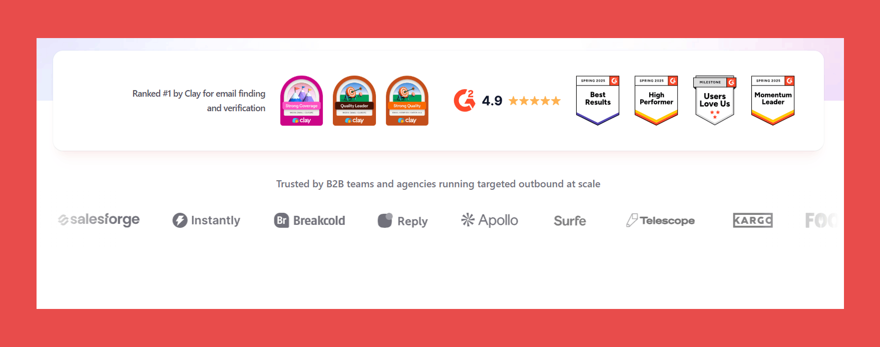 Findymail Signals → Best for: Signal monitoring + verified contact data in one workflow