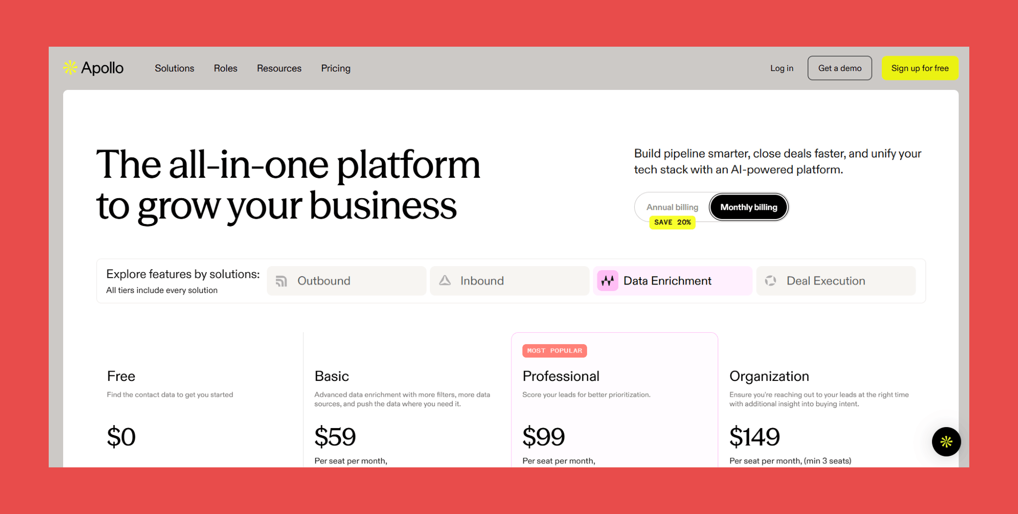 Apollo.io — Best Budget All-in-One Option