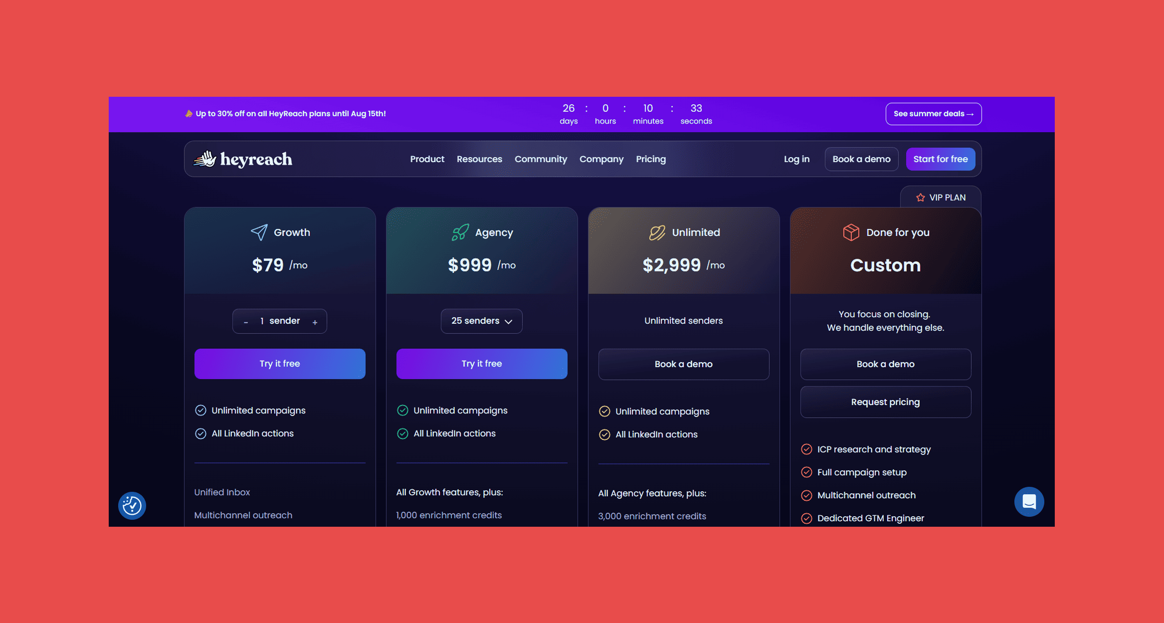 HeyReach Pricing