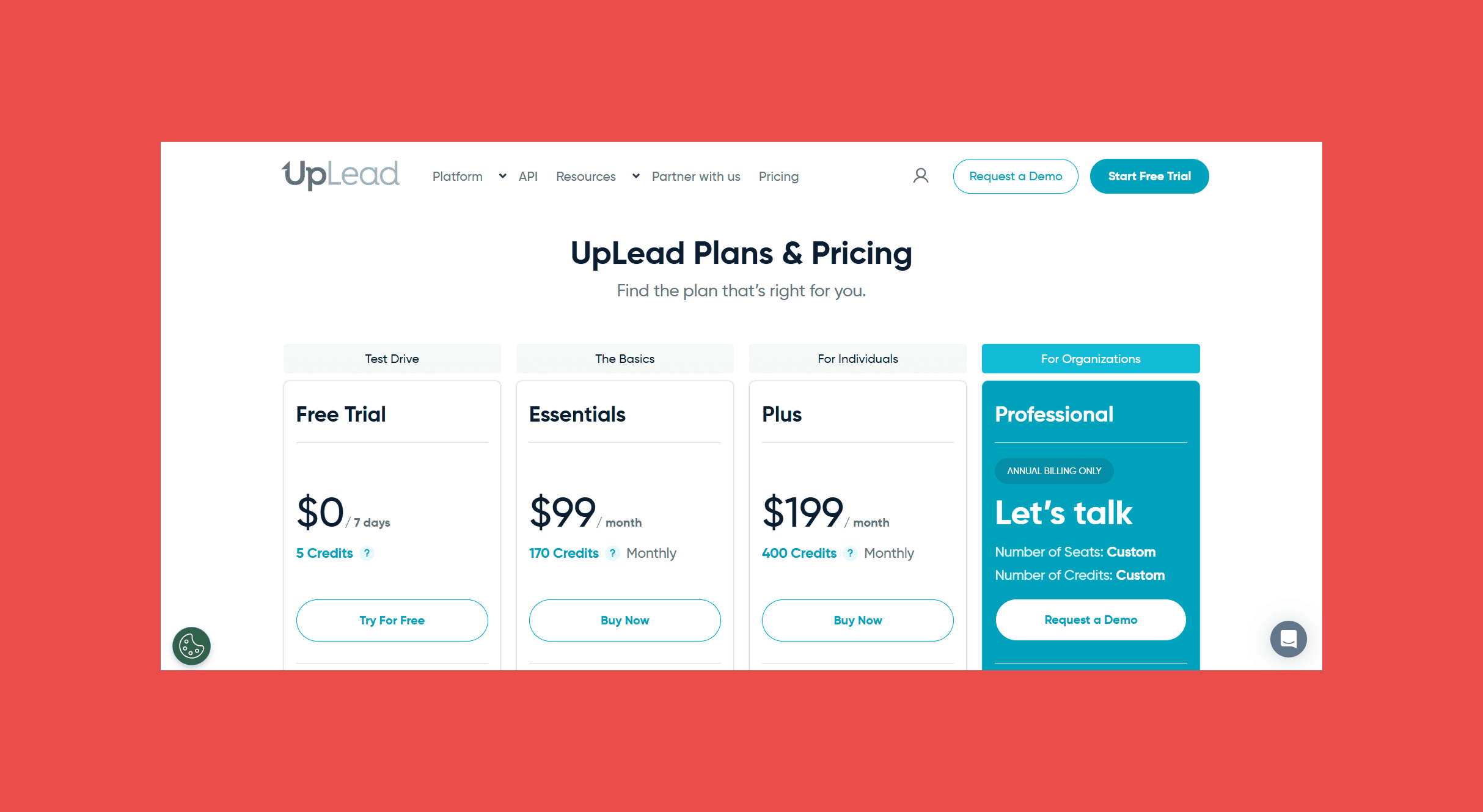 UpLead Pricing