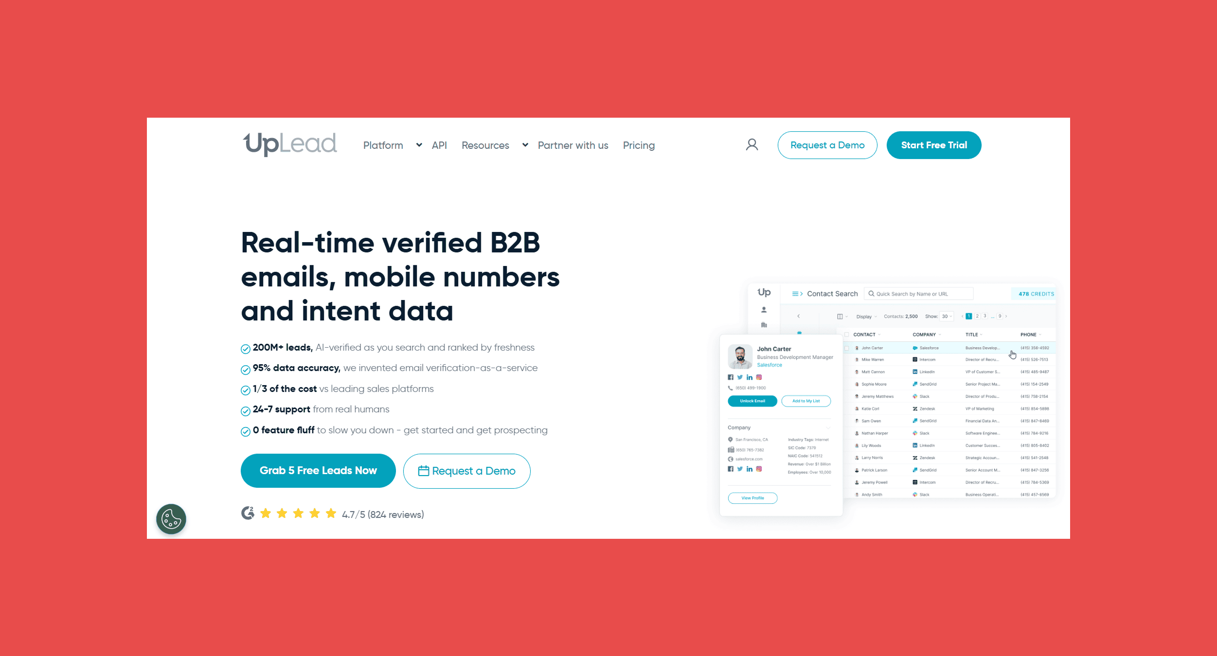 UpLead: Traditional B2B Database (Backup Option)