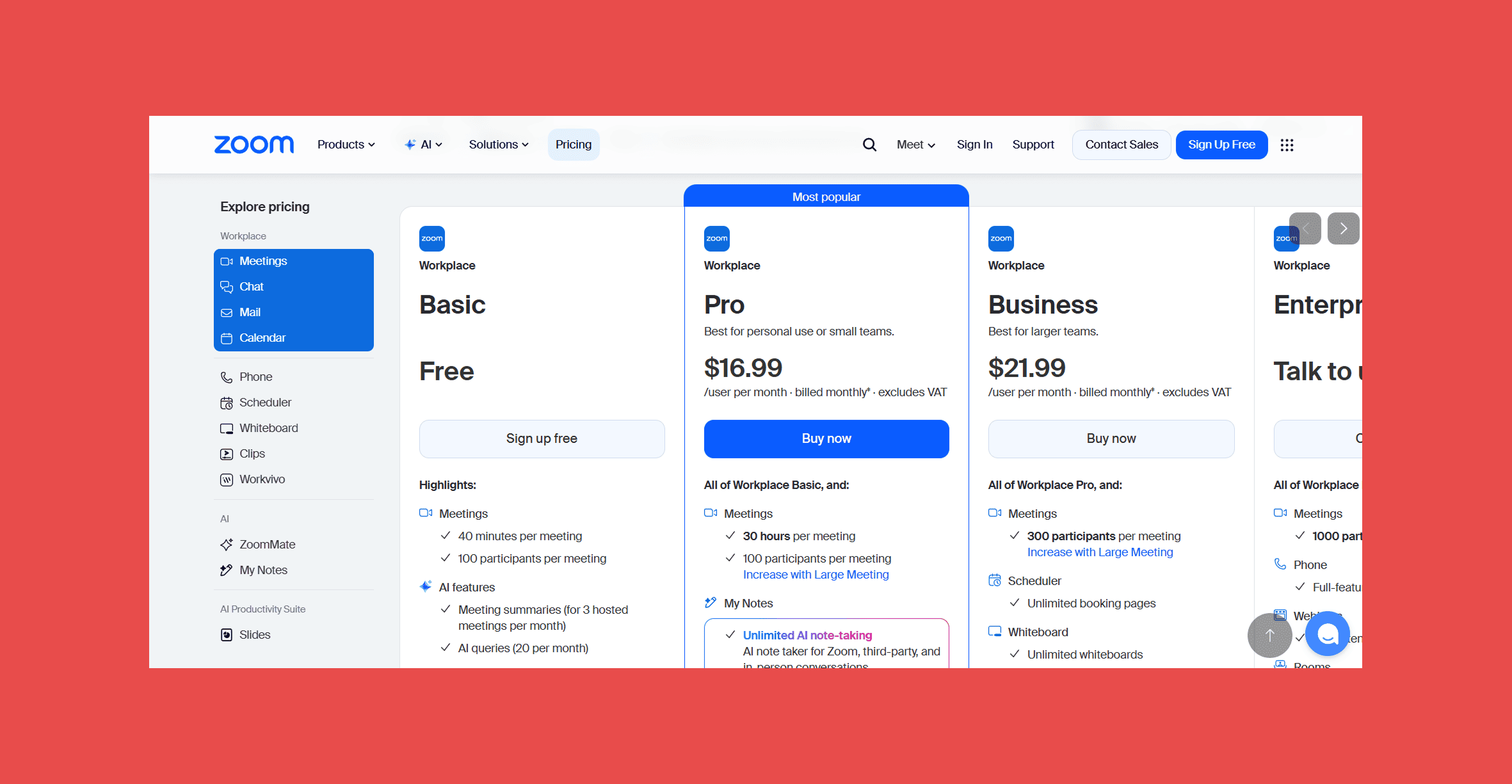 Zoom Pricing