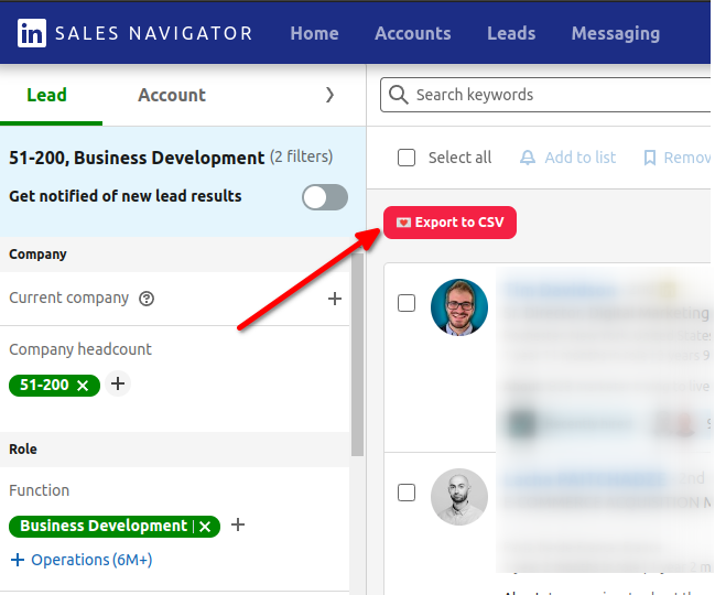 sales navigator scraper